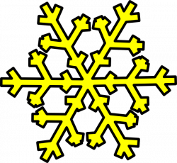 Yellow Snowflake Clip Art at Clker.com - vector clip art online ...