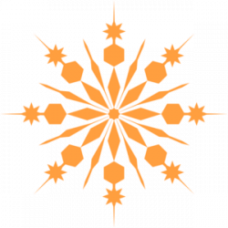 Orange Snowflake clip art | Clip Art | Snowflakes art ...