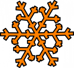 Orange Snowflake Clip Art at Clker.com - vector clip art ...