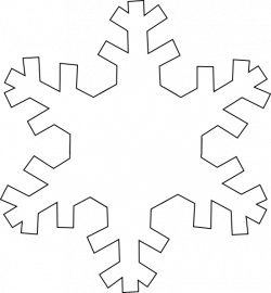 Snowflake Outline Clip Art at Clker.com - vector clip art online ...