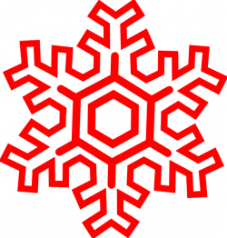 Red Snowflake Clip Art at Clker.com - vector clip art online ...