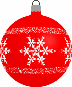 Clipart - Patterned bauble 4 (red)