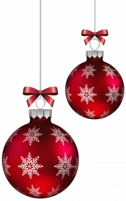 Red Christmas Balls Decoration PNG Clipart Image | Gallery ...