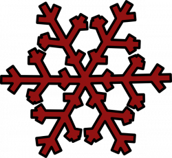 Dark Red Snowflake Clip Art at Clker.com - vector clip art online ...