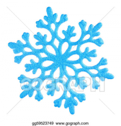 Drawing - Single blue snowflake on white. Clipart Drawing ...