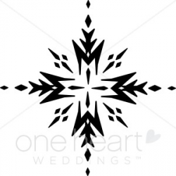 Snowflake Star Clip Art | Snowflake Wedding Clipart