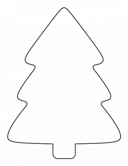 Printable simple Christmas tree pattern. Use the pattern for crafts ...
