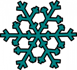 Teal Snowflake Clip Art at Clker.com - vector clip art ...