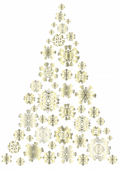 Golden Snowflakes Christmas Tree PNG Image | Gallery Yopriceville ...