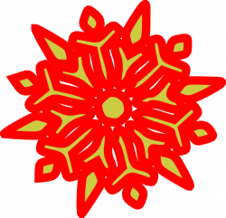 Snowflake Red N Green Clip Art at Clker.com - vector clip art online ...