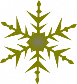 Golden Snowflake Solid Clip Art at Clker.com - vector clip art ...