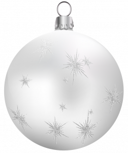 Transparent White Christmas Ball PNG Clipart | Gallery Yopriceville ...