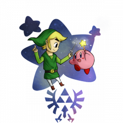 Wind Waker Link and Kirby by Icy-Snowflakes on DeviantArt