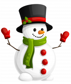 Transparent Snowman with Green Scarf Clipart | Gallery Yopriceville ...