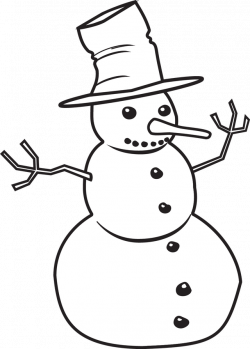 28+ Collection of Snowman Clipart Black And White Png | High quality ...