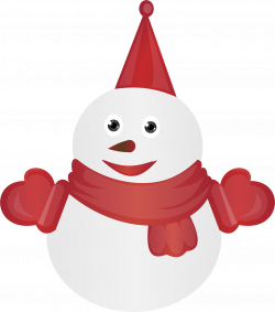 Clipart - Warmly Dressed Snowman