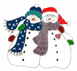 Snowman couple clipart - Clip Art Library