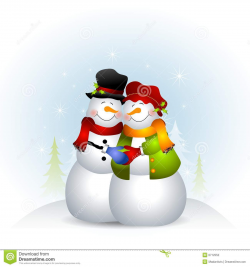 Snowman couple clipart » Clipart Portal