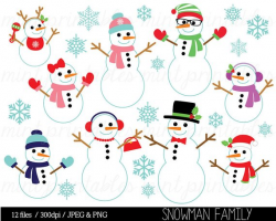 Christmas Clipart, Christmas Clip Art, Snowman clip art ...
