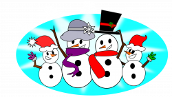 Clipart - Snowman Family