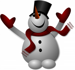 Clipart - Happy Snowman 1