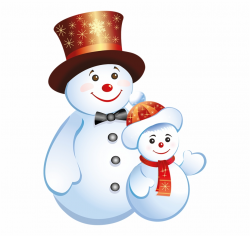 Black And White Stock Snowmen Clipart Snowman Scene - Happy ...