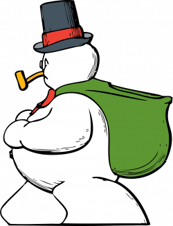 Clipart - snowman side view