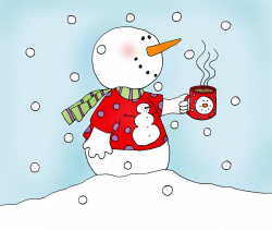 Little Hot Chocolate Snowman color | Dearie Dolls Digi ...