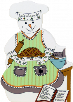 Kiss the Cook Snowman | The Cat's Meow Village