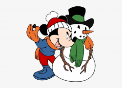 Mouse Clipart Cold - Mickey Mouse Snowman - Free Transparent ...