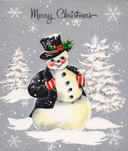 Vintage Snowman Christmas Card | Handmade Cards | Vintage ...