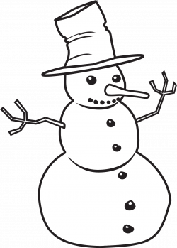 28+ Collection of Snowman Clipart Free Black And White | High ...