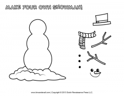 Free Snowman Clipart Template Printable Coloring Pages For ...