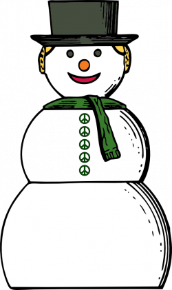 clipartist.net » Clip Art » snow woman snowman peace symbol sign ...