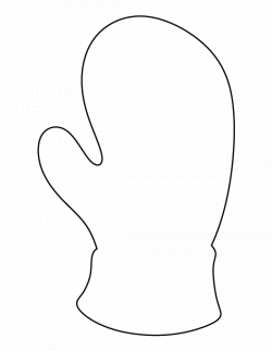 Mitten pattern. Use the printable outline for crafts, creating ...