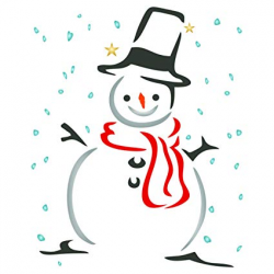 Amazon.com: Snowman Stencil - 6.5 x 8 inch (L) - Reusable ...