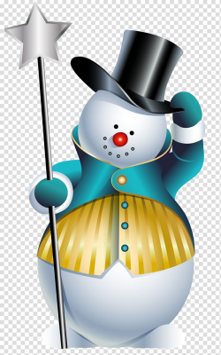 Snowman holding star stick illustration, Snowman , Cute ...