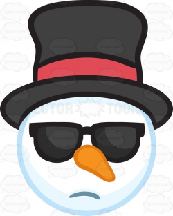 A disappointed snowman head with shades #cartoon #clipart ...