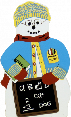 Back To School Snowman | The Cat's Meow Village