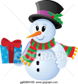Vector Art - Winter snowman theme image 3. Clipart Drawing ...