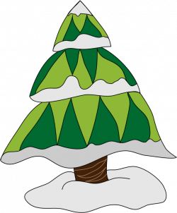 Pine Tree clipart frozen - Pencil and in color pine tree clipart frozen