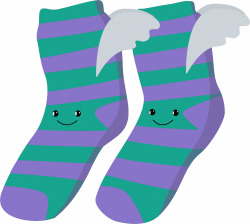 Clipart - Anthropomorphic Winged Socks
