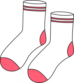 Pair of White and Pink Socks | เครื่องแต่งกาย | Pink socks ...