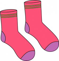 Pink pair of socks clip art clothes graphics - ClipartAndScrap
