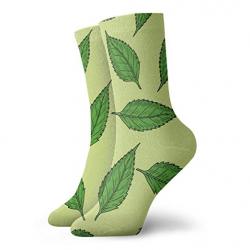 Amazon.com: Colorful Footprint Green Leaves Pattern Vector ...