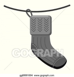 Vector Stock - Wool socks icon, gray monochrome style ...