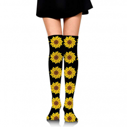 Amazon.com: Sunflower Clipart Socks,Knee Thigh High Socks ...