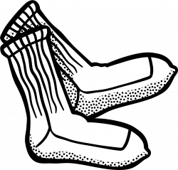 HD School Clipart Sock - Socks Line Art Transparent PNG ...