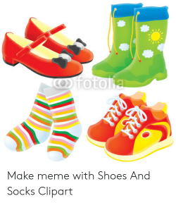 COfotolia PNA C Make Meme With Shoes and Socks Clipart ...