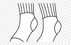 Pair Clipart Dirty Sock - Outline Drawing Of Socks - Png ...